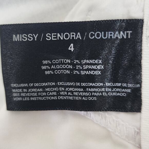 Gloria Venderbuilt White Denmin Vintage "Monroe" Bermuda Shorts Women's Size 4 - Picture 8 of 12